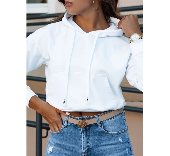 TRENDHOOD dámská mikina s kapucí bílá FashionStreet BY1310