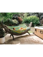 ZAHRADNÍ HOUPACÍ SÍŤ PRO 2 OSOBY 200X150 CM S TYČÍ 1052724