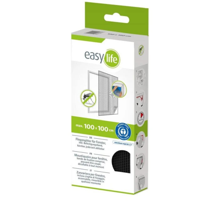 MOSKYTIÉRA NA OKNO 100X100 ČERNÝ POLYESTER + PÁSEK NA SUCHÝ ZIP MOSKYTIÉRA NA OKNO 100X100 ČERNÝ POLYESTER + PÁSEK NA SUCHÝ ZIP