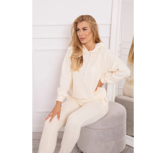 Tepláková souprava s kapucí ecru Tepláková souprava s kapucí ecru