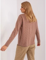 Sweter AT SW model 18955182 brązowy - FPrice Sweter AT SW model 18955182 brązowy - FPrice