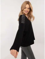 Sweter DHJ SW model 20608941 czarny - FPrice Sweter DHJ SW model 20608941 czarny - FPrice