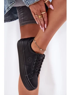 Dámské tenisky z ECO kůže na platformě Big Star – černé