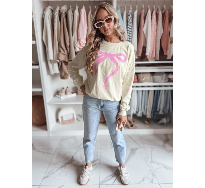 Dámská oversize mikina SOFTTIE béžová FashionStreet BY1356