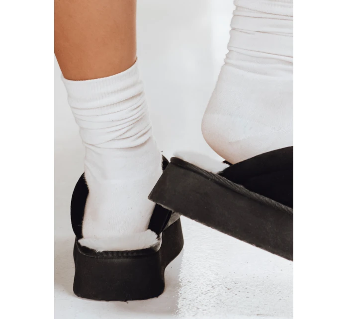 Dámské zateplené žabky černé FashionStreet ZY1259