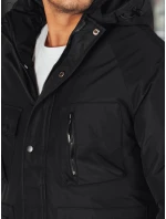 Pánská zimní bunda s kapucí černá model 21994704 - Dstreet Pánská zimní bunda s kapucí černá model 21994704 - Dstreet