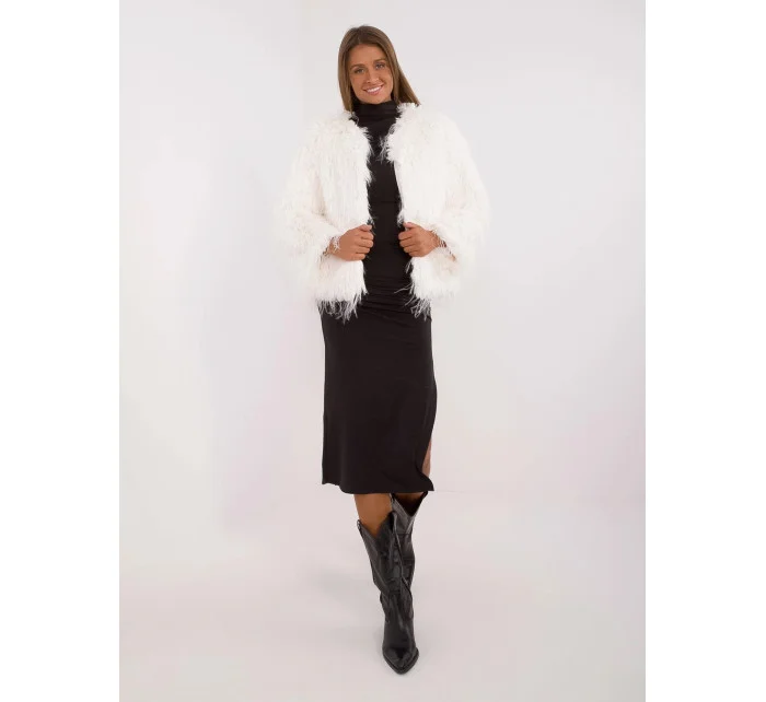 bunda v barvě ecru s podšívkou model 20840818 - Factory Price