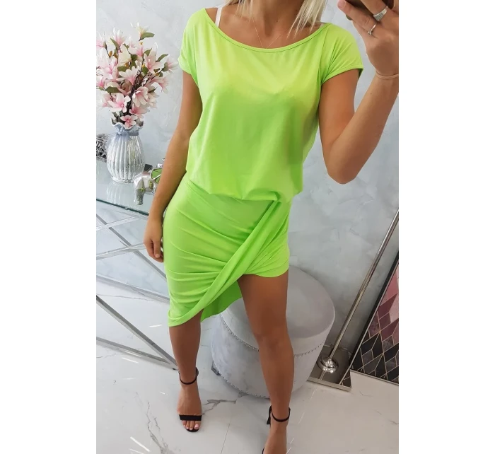 Zelené asymetrické šaty