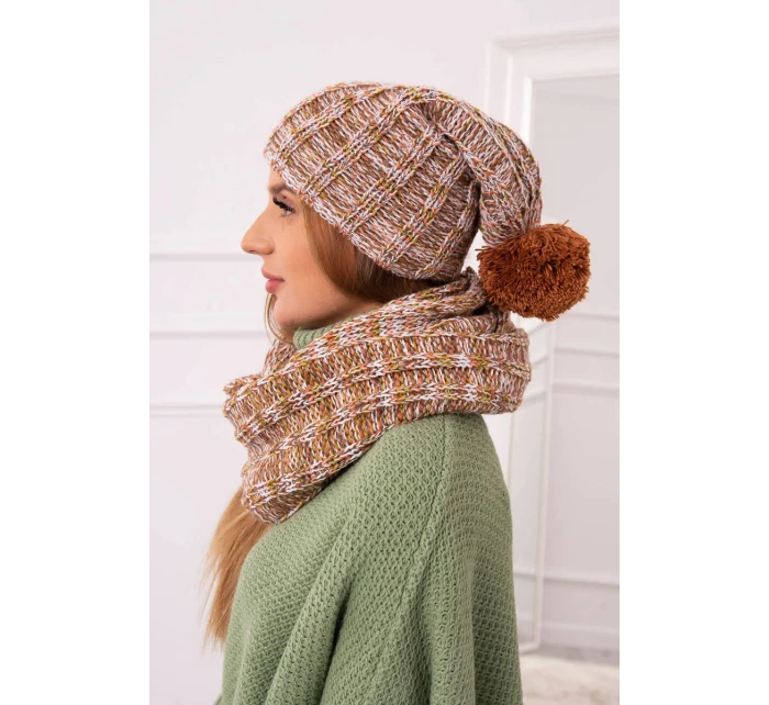 Dámský fleecový set 4 Seasons K263 camel+white Dámský fleecový set 4 Seasons K263 camel+white