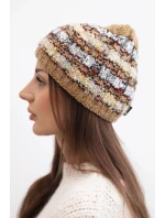 Dámská zimní vlněná čepice s ozdobnými krystalky K399 černá