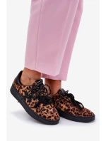 Nízké Sportovní Boty Dámské S Pantherem Hnědé Zelevelis