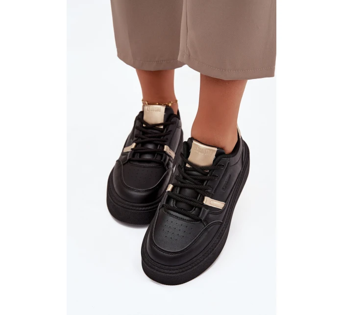 Dámské Sneakersy Na Platformě Big Star SS274360 Černé Dámské Sneakersy Na Platformě Big Star SS274360 Černé