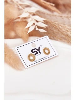 Zlaté Náušnice Kroužky Ze Nerezové Oceli