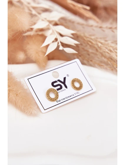 Zlaté Náušnice Kroužky Ze Nerezové Oceli Zlaté Náušnice Kroužky Ze Nerezové Oceli