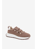 Dámské kožené semišové tenisky Hnědé Bemela