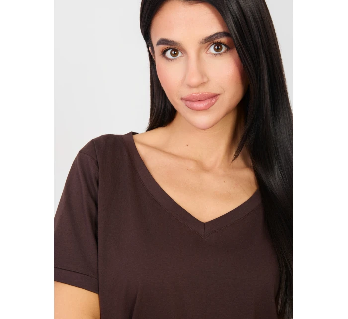 Tričko RV TS A1094.45 tmavě hnědé