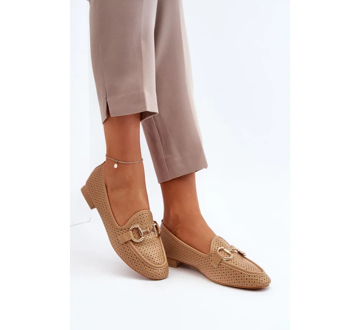 Dámské mokasíny na plochém podpatku s ozdobou Camel Iluvana Dámské mokasíny na plochém podpatku s ozdobou Camel Iluvana