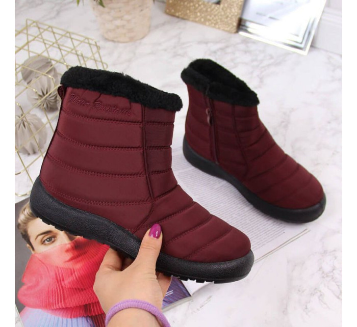 Dámské nepromokavé sněhové boty  Vínová NEWS model 19368052 - Inello