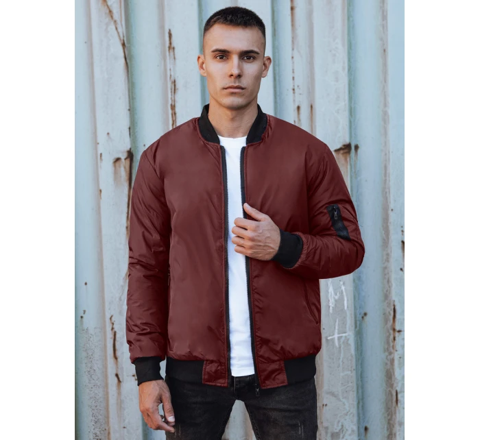 Pánská bunda bomber bordó model 21980968 - Dstreet