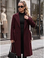damski z paskiem bordowy model 22371801 - FashionStreet