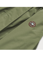 Dámská bunda v khaki barvě s kapucí (CAN-563)