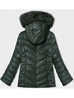 Krátká zimní bunda s kapucí tmavě zelená (5M3138-238) Krátká zimní bunda s kapucí tmavě zelená (5M3138-238)