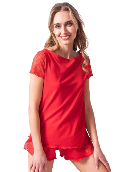 Dámské pyžamo Nicola red plus - ELDAR