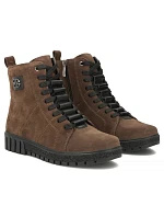 Dámské hnědé semišové kožené kotníkové boty Filippo model 22400220 Dámské hnědé semišové kožené kotníkové boty Filippo model 22400220