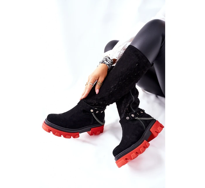 Dámské Kozačky Lewski Černé Semišové model 21562307 - Boto