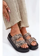 Dámské Pantofle S Přezkami Na Platformě Zebra model 21696604 - Boto