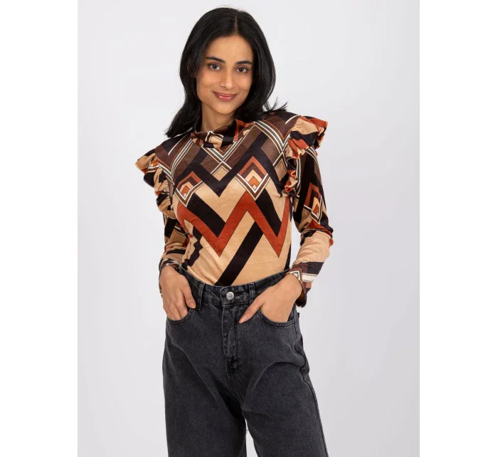 Halenka DHJ BZ 6533C 1.81P černá a béžová