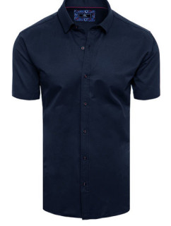 Dstreet pánská tmavě modrá košile s krátkým rukávem KX0984