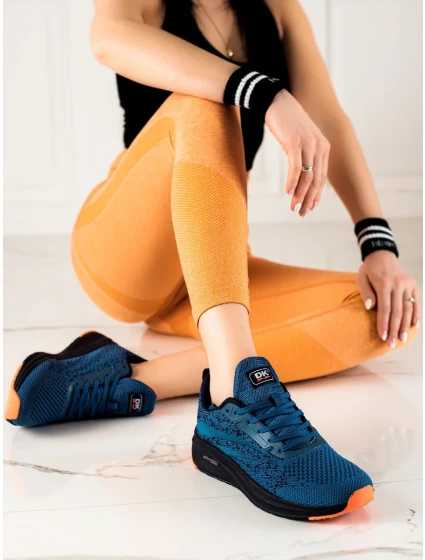 Výborné modré dámské  tenisky bez podpatku