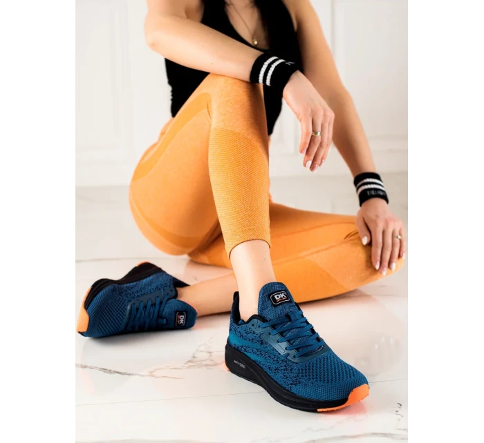 Výborné modré dámské  tenisky bez podpatku