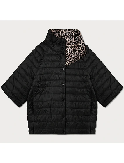 Dámská plus size bunda Goodlookin s 3/4 rukávem černá/panther (M6-6308-1) Dámská plus size bunda Goodlookin s 3/4 rukávem černá/panther (M6-6308-1)