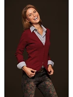 JN 660 Dámský pletený cardigan s výstřihem do V model 22487972 black - Daiber JN 660 Dámský pletený cardigan s výstřihem do V model 22487972 black - Daiber