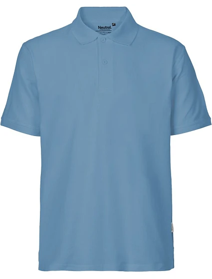 Neutral O 20080 Pánské piqué polo z bio bavlny 77.2080 dusty indigo