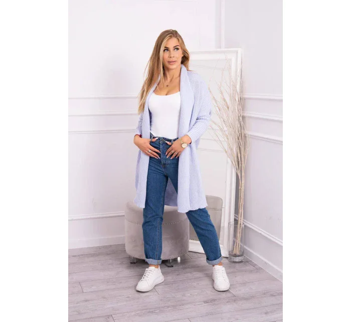 Svetr s netopýřími rukávy modrý