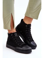 Dámské vysoké tenisky Big Star Černé model 21610389 - Big Star Shoes Dámské vysoké tenisky Big Star Černé model 21610389 - Big Star Shoes