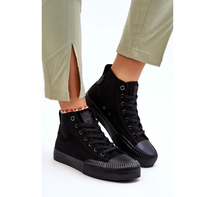Dámské vysoké tenisky Big Star Černé model 21610389 - Big Star Shoes Dámské vysoké tenisky Big Star Černé model 21610389 - Big Star Shoes