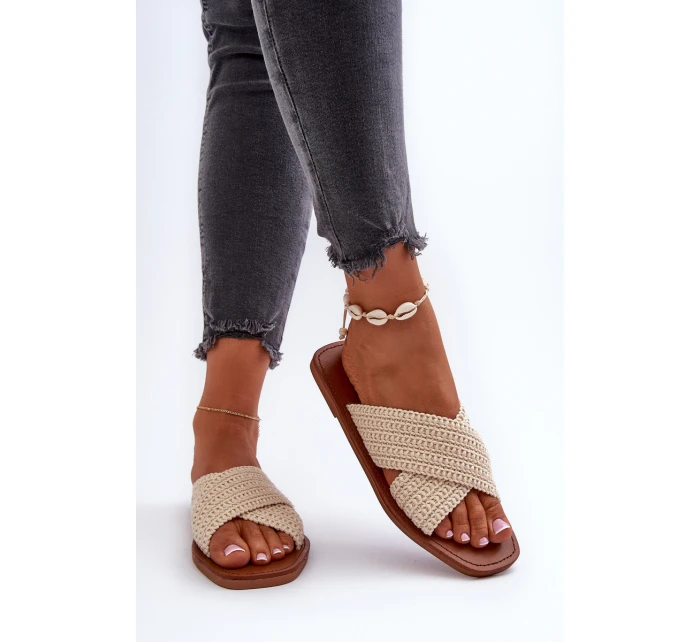 Dámské ploché žabky Big Star model 21653849 béžové - Big Star Shoes