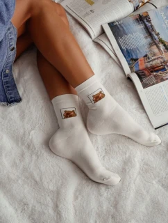 Dámské ponožky model 21728666 ecru - Milena