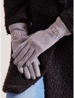 Dámské rukavice s šedou sponou