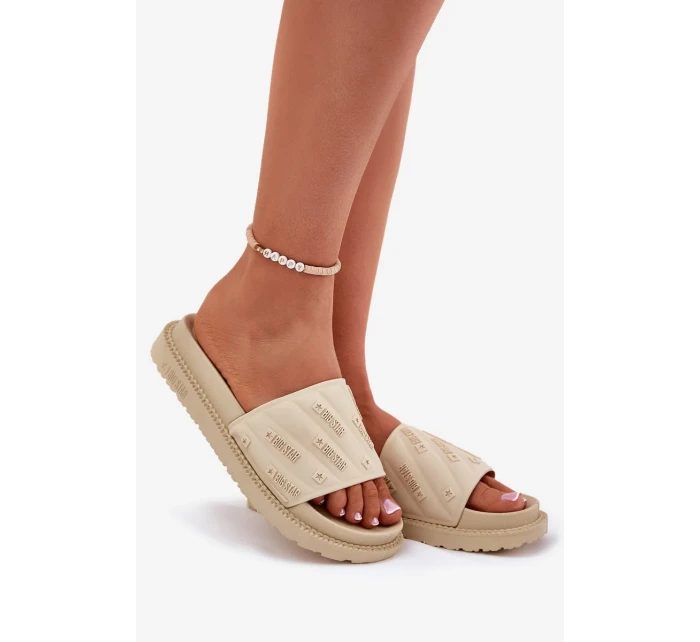 Dámské pantofle na platformě Big Star – béžové Dámské pantofle na platformě Big Star – béžové