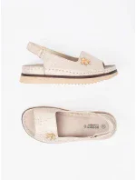 Krásné dámské sandály GD-FL1272 béžové - Goodin