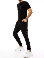 FashionStreet černá pánská tepláková souprava AX0366