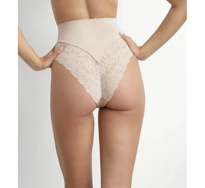 Dámská krajková tanga s vysokým pasem DIM DELICATE THONG - DIM - tělová