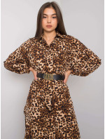 Béžové šaty s leopardím vzorem Tida OCH BELLA