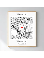 Personalizovaný magický fotoobraz v rámu - 40x50 - mapa