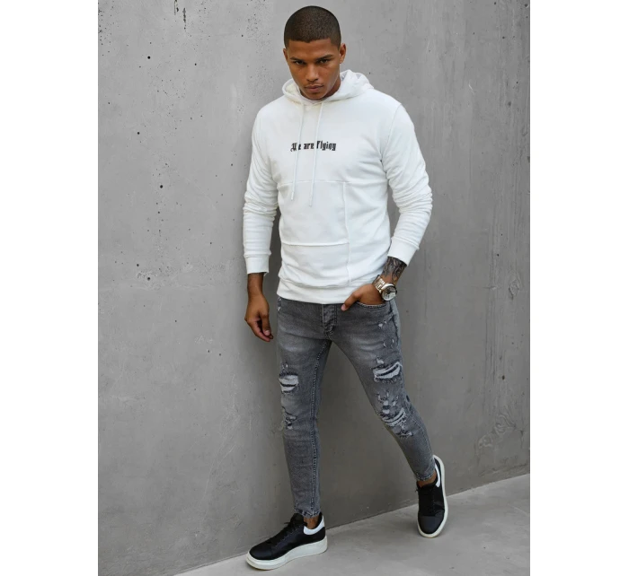 Pánská krémová mikina Dstreet BX5476